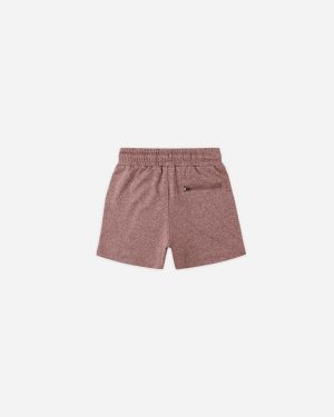 Oceanside Tech Short || Heathered Burgundy
