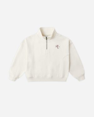 Half Zip Sweatshirt || Natural