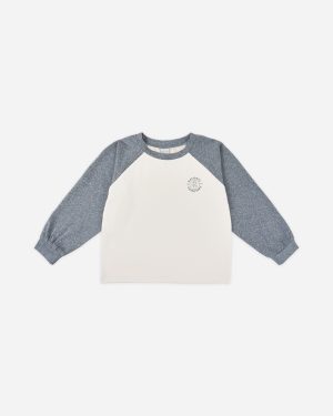 Raglan Tee || Heathered Navy