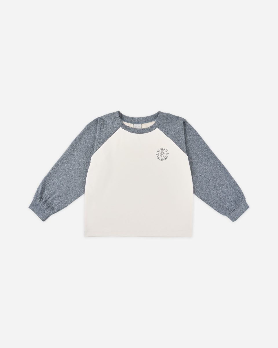 Raglan Tee || Heathered Navy