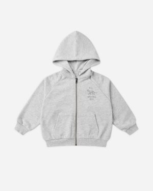 Zip Raglan Hoodie || Heathered Ash
