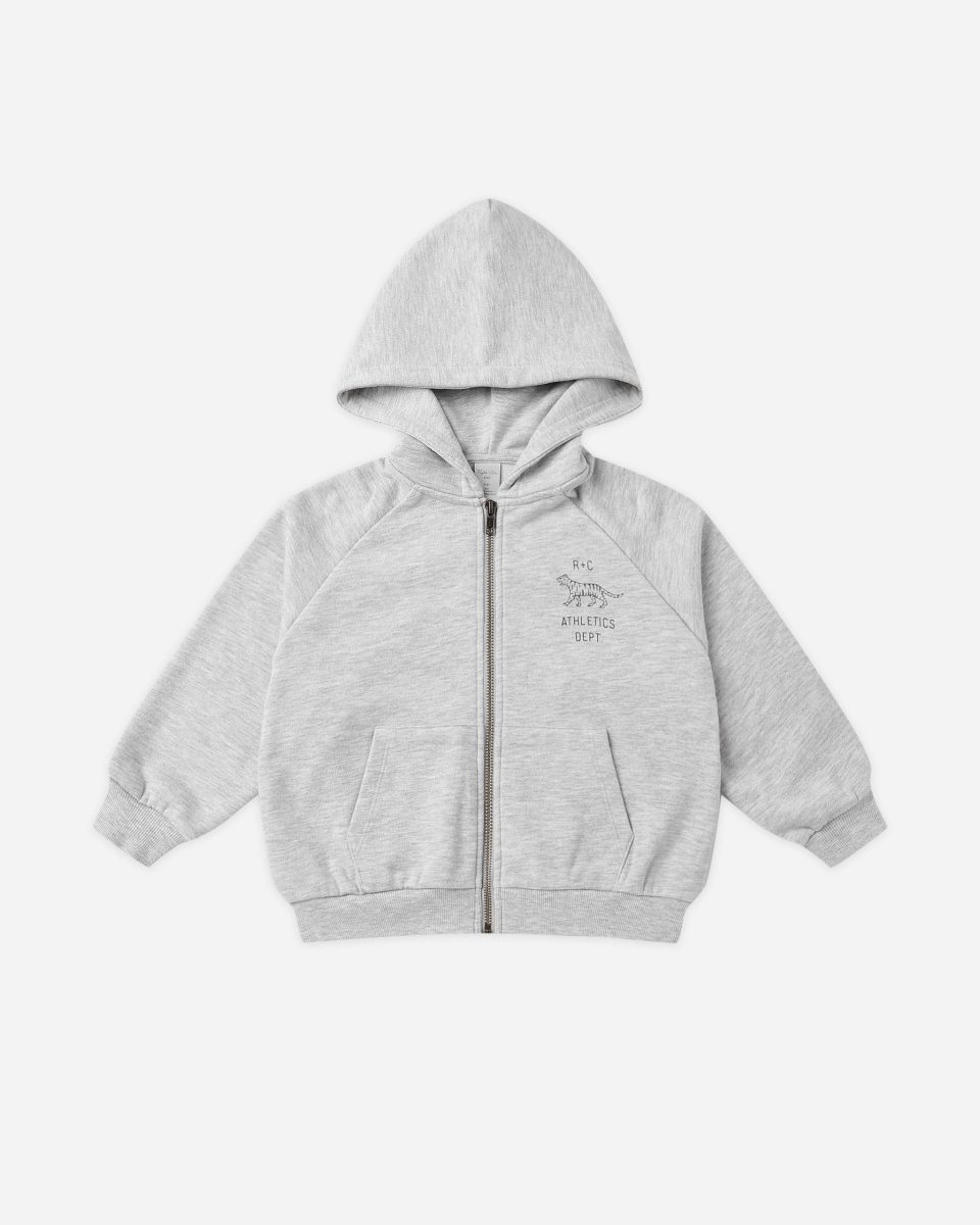 Zip Raglan Hoodie || Heathered Ash