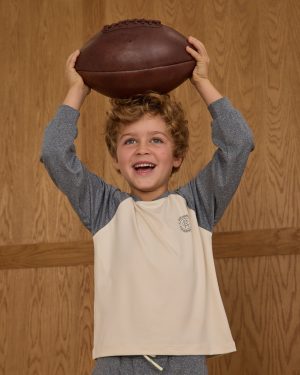 Raglan Tee || Heathered Navy