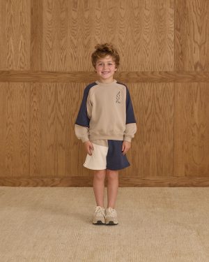 Boxing Short || Navy Color Block