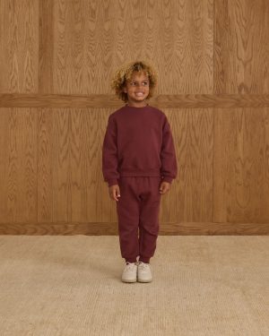 Relaxed Sweatpant || Burgundy