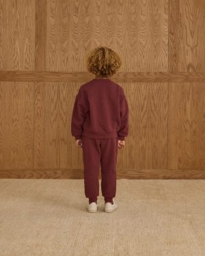 Relaxed Sweatpant || Burgundy