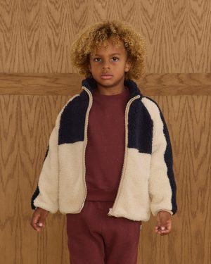 Sherpa Trails Jacket || Navy Color Block