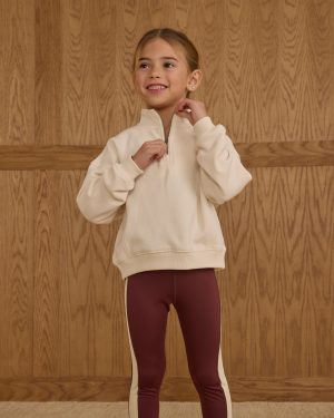 Half Zip Sweatshirt || Natural