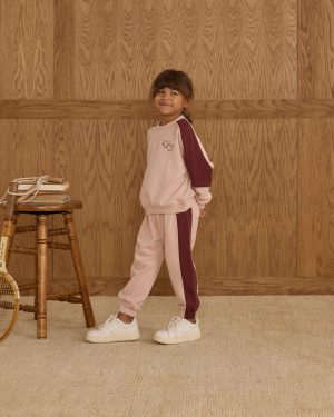 Paneled Sweatpant || Blush