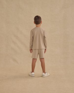 Oceanside Tech Short || Heathered Stone