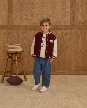 Varsity Jacket || Burgundy