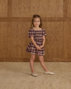 Trixie Top || Burgundy Plaid