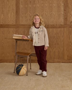 Sammy Jacket || Burgundy Pinstripe