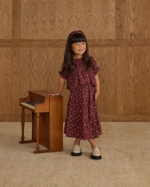 Ruffle Tiered Midi Skirt || Harvest Berry