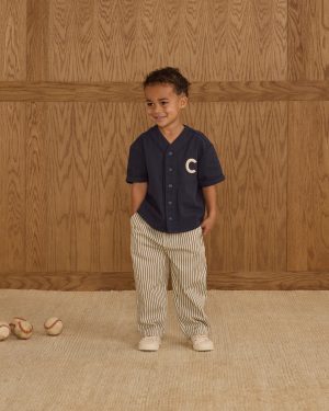 Baggy Pant || Navy Pinstripe