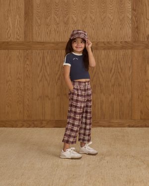 Brooklyn Trouser || Burgundy Plaid