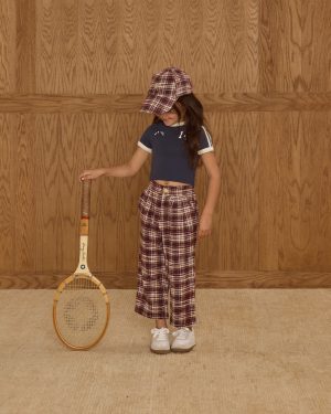 Brooklyn Trouser || Burgundy Plaid