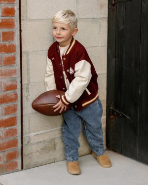Varsity Jacket || Burgundy