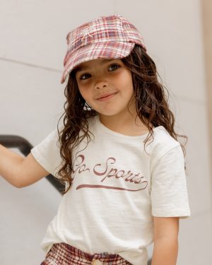 Baseball Hat || Burgundy Plaid