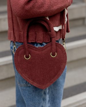 Heart Purse || Burgundy