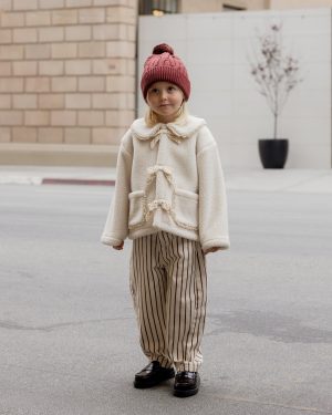 Barrel Pant || Burgundy Pinstripe