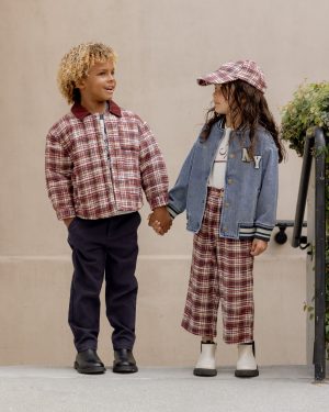 Nashville Quilted Jacket || Burgundy Plaid