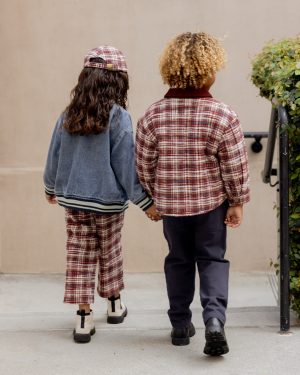 Nashville Quilted Jacket || Burgundy Plaid