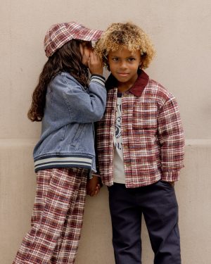 Nashville Quilted Jacket || Burgundy Plaid