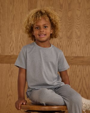 Cove Essential Tee || Heathered Dusty Blue