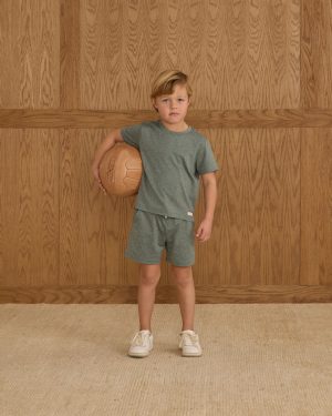 Oceanside Tech Short || Heathered Green