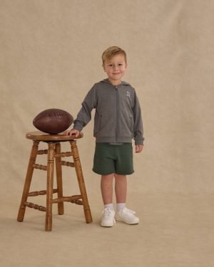 Zip-Up Tech Hoodie || Heathered Black