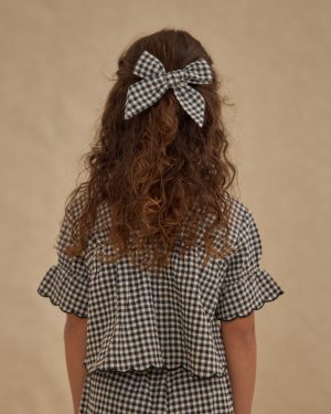 Bow || Black Gingham