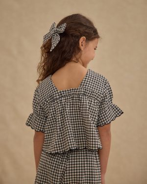 Bow || Black Gingham