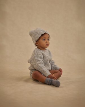 Ribbed Socks || Brown. Dusty Blue