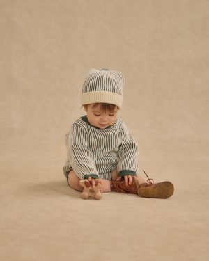 Haywood Romper || Green Stripe