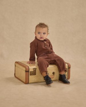 Collared Baby Jumpsuit || Brown