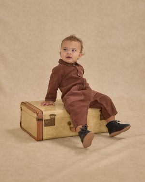 Collared Baby Jumpsuit || Brown