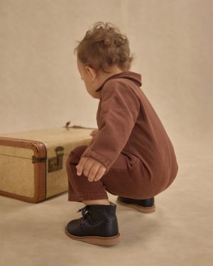 Collared Baby Jumpsuit || Brown