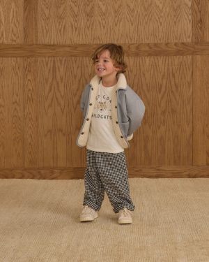 Quilted Winter Coat || Dusty Blue