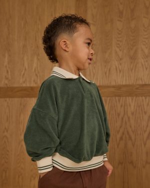 Collared Sweatshirt || Green