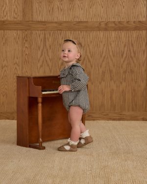 Colette Romper || Black Gingham