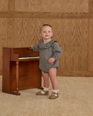 Colette Romper || Black Gingham