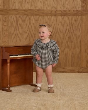 Colette Romper || Black Gingham