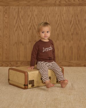 Baby Cru Pant || Brown Stripe