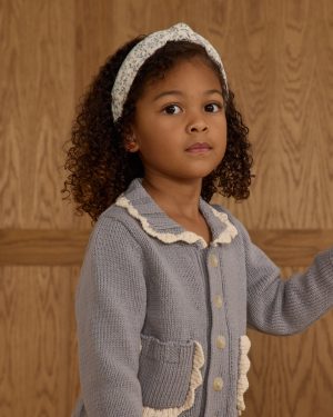 Scallop Cardigan || Dusty Blue