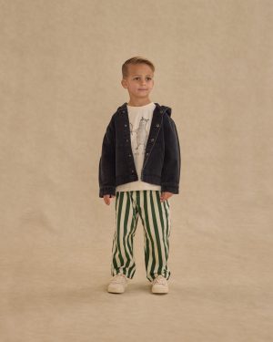 Baggy Pant || Green Stripe