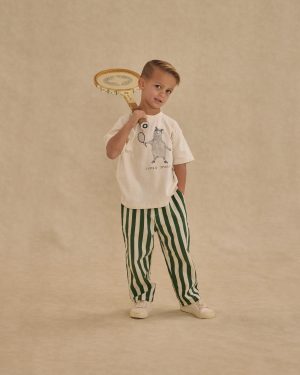 Baggy Pant || Green Stripe