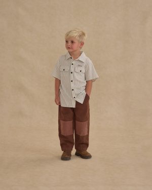 Collared Shirt || Railroad Stripe