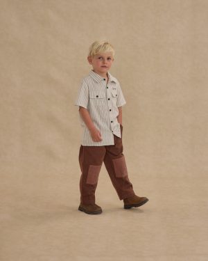 Collared Shirt || Railroad Stripe