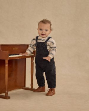 Baby Overalls || Washed Black